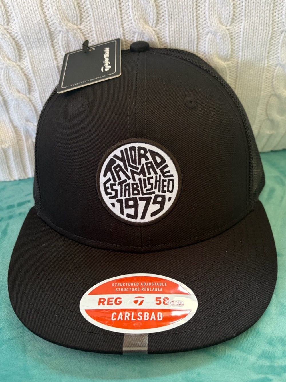 TaylorMade Black Hat with established 1978 Logo Patch - NWT